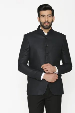 100% Linen Black Bandhgala