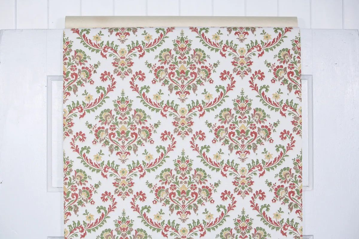 1950s Damask Vintage Wallpaper