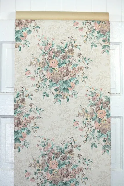 1950s Floral Vintage Wallpaper