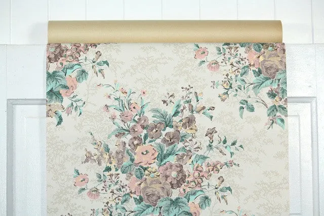 1950s Floral Vintage Wallpaper