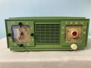 1953 Philco Olive Green Tube Radio