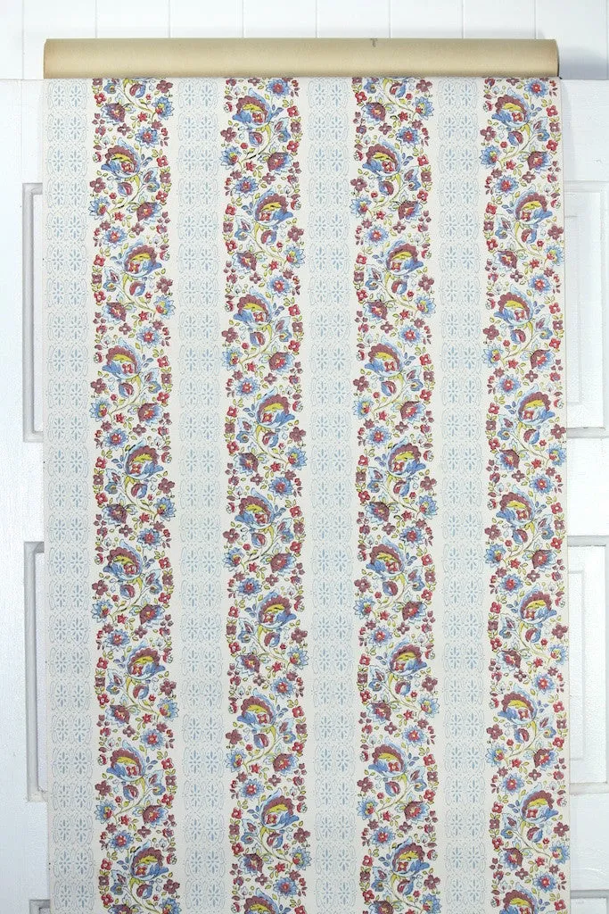 1960s Floral Vintage Wallpaper