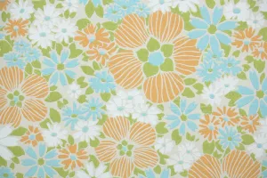 1960s Floral Vintage Wallpaper