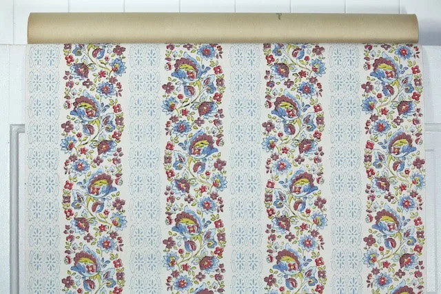 1960s Floral Vintage Wallpaper