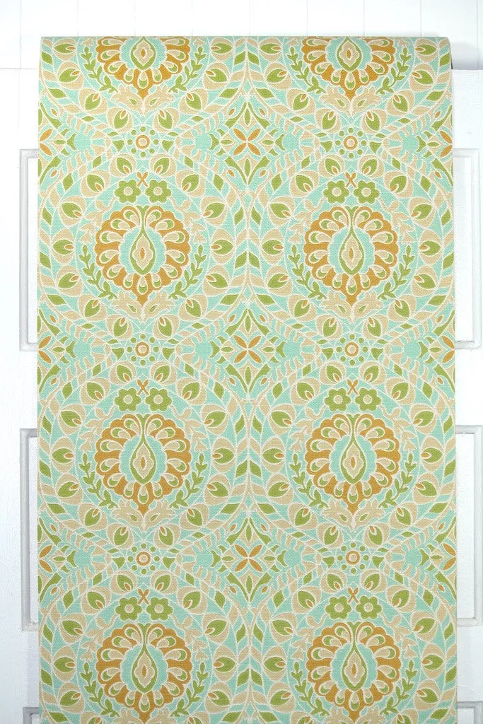 1960s Geometric Damask Vintage Wallpaper