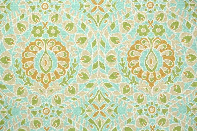 1960s Geometric Damask Vintage Wallpaper