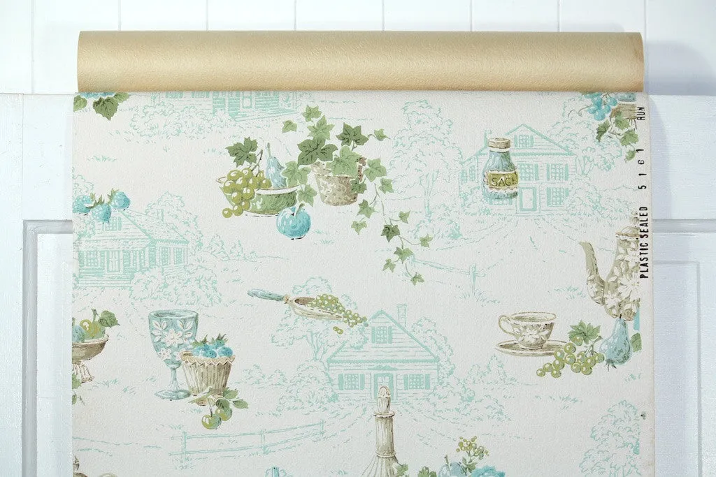 1960s Kitchen Vintage Wallpaper