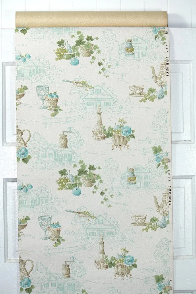 1960s Kitchen Vintage Wallpaper