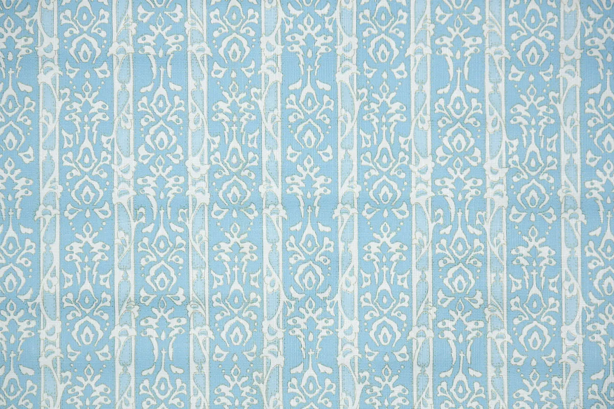 1970s Damask Stripe Vinyl Vintage Wallpaper