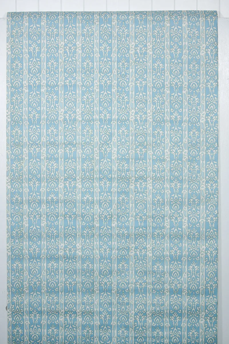 1970s Damask Stripe Vinyl Vintage Wallpaper
