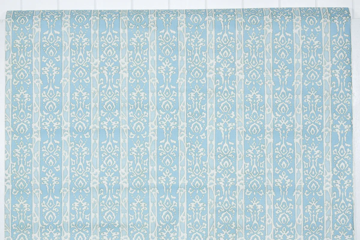 1970s Damask Stripe Vinyl Vintage Wallpaper