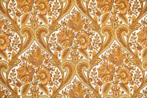 1970s Floral Damask Vintage Wallpaper