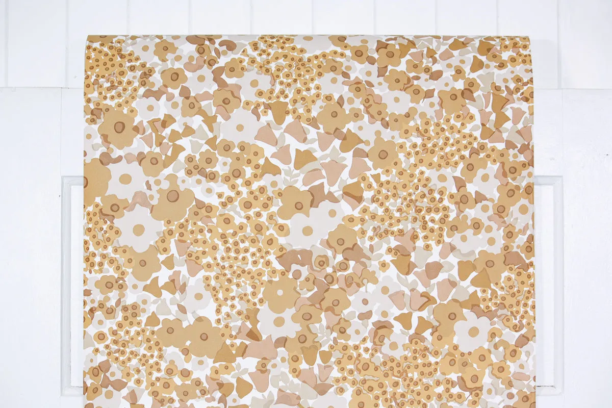 1970s Floral Vintage Wallpaper