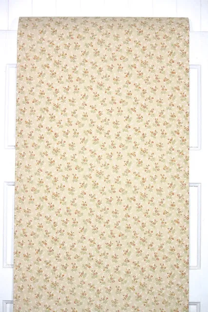 1970s Floral Vintage Wallpaper