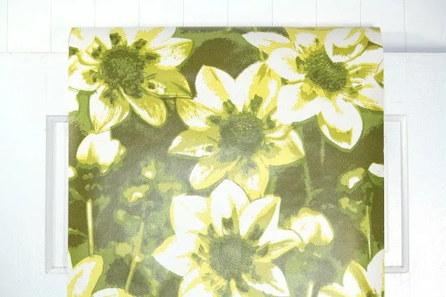 1970s Floral Vintage Wallpaper
