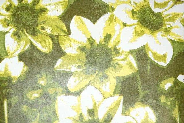 1970s Floral Vintage Wallpaper