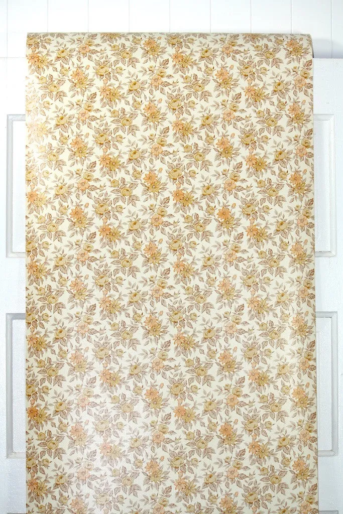 1970s Floral Vintage Wallpaper