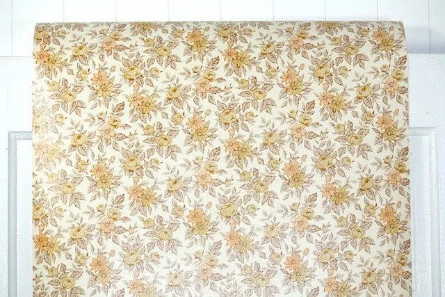 1970s Floral Vintage Wallpaper