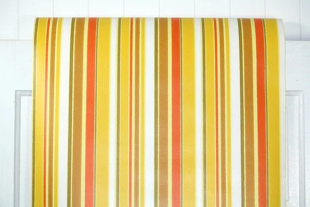 1970s Stripe Vintage Wallpaper