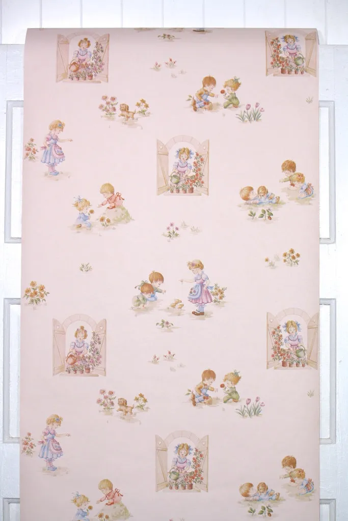 1980s Childrens Vintage Wallpaper