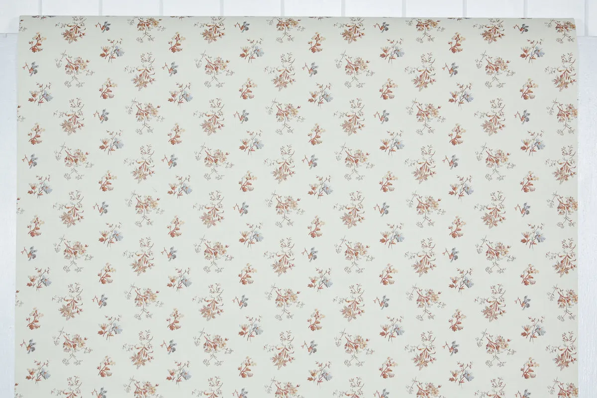 1980s Floral Vintage Wallpaper