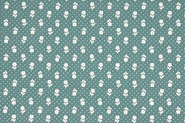 1980s Floral Vintage Wallpaper