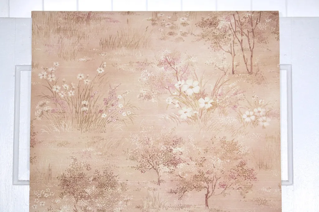 1980s Floral Vintage Wallpaper