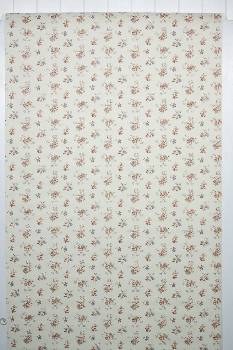 1980s Floral Vintage Wallpaper