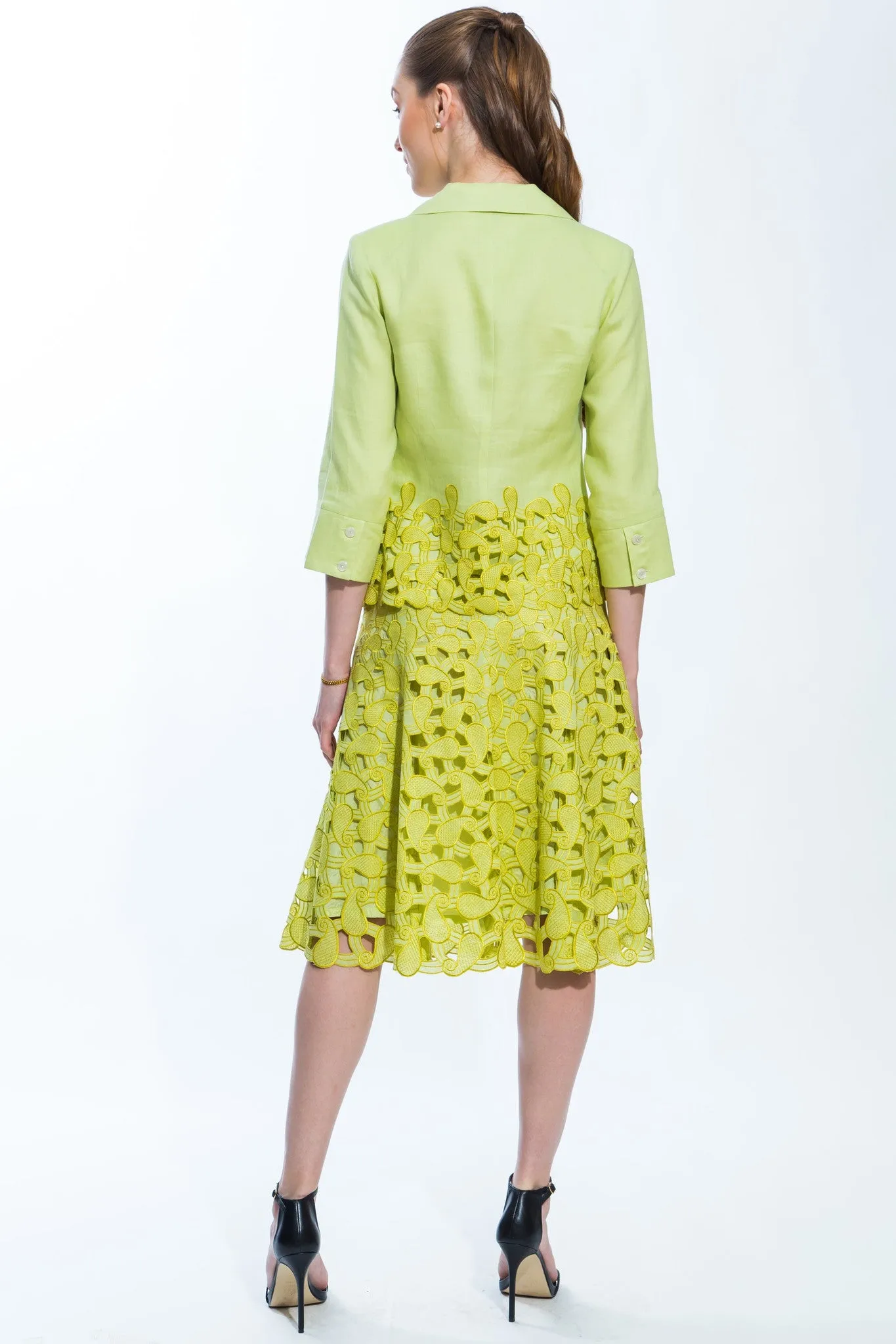 2 Piece Jacket and Skirt Paisley Suit (Citrus) Style 1789S