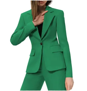 2 Pieces Notch Lapel Single Buttons Women Suit (Blazer Pants)