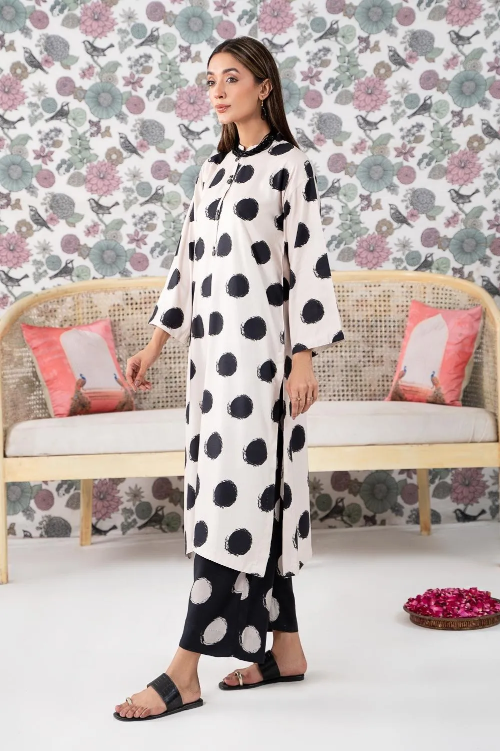 2PC Stitched |Printed Crepe Linen Suit
