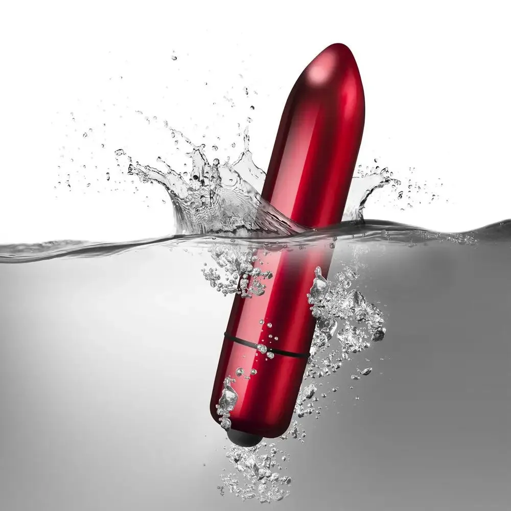 4.75-inch Rocks off Red 10-speed Waterproof Mini Bullet Vibrator