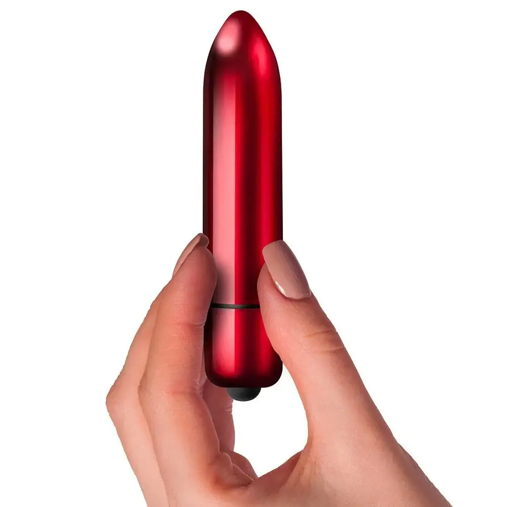 4.75-inch Rocks off Red 10-speed Waterproof Mini Bullet Vibrator