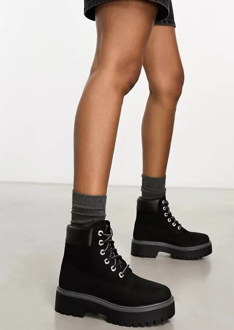 6-inch Platform Black Nubuck