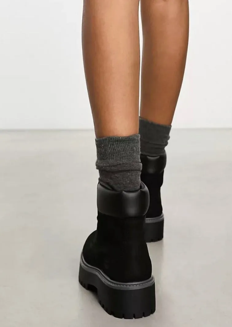 6-inch Platform Black Nubuck