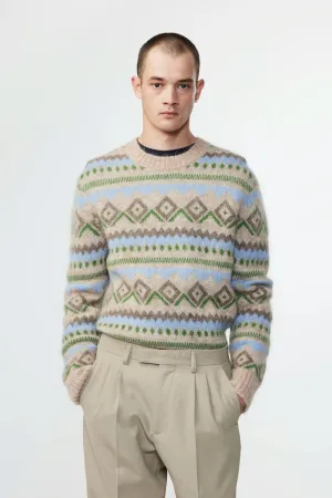 6594 Morgan Mohair Blend Crew Knit