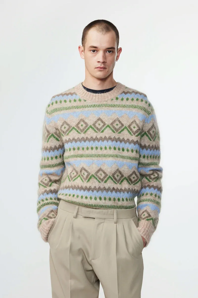 6594 Morgan Mohair Blend Crew Knit