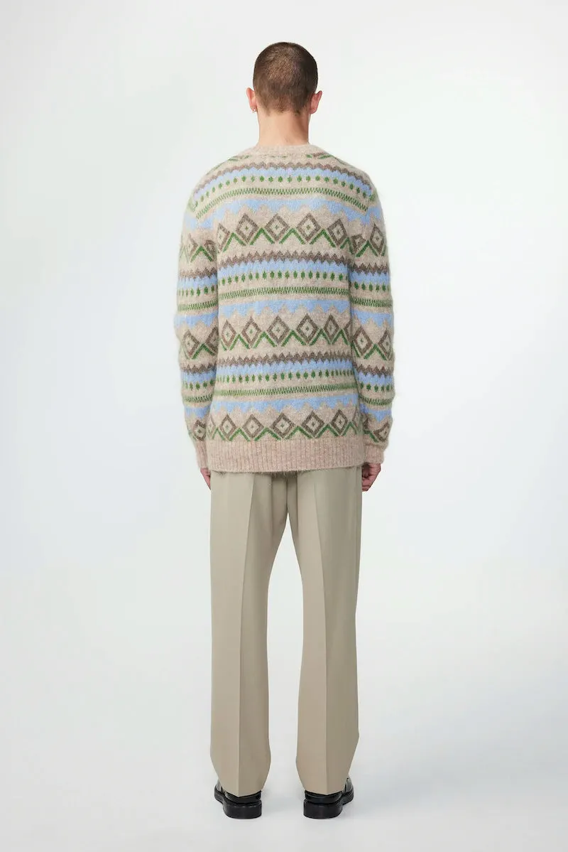 6594 Morgan Mohair Blend Crew Knit