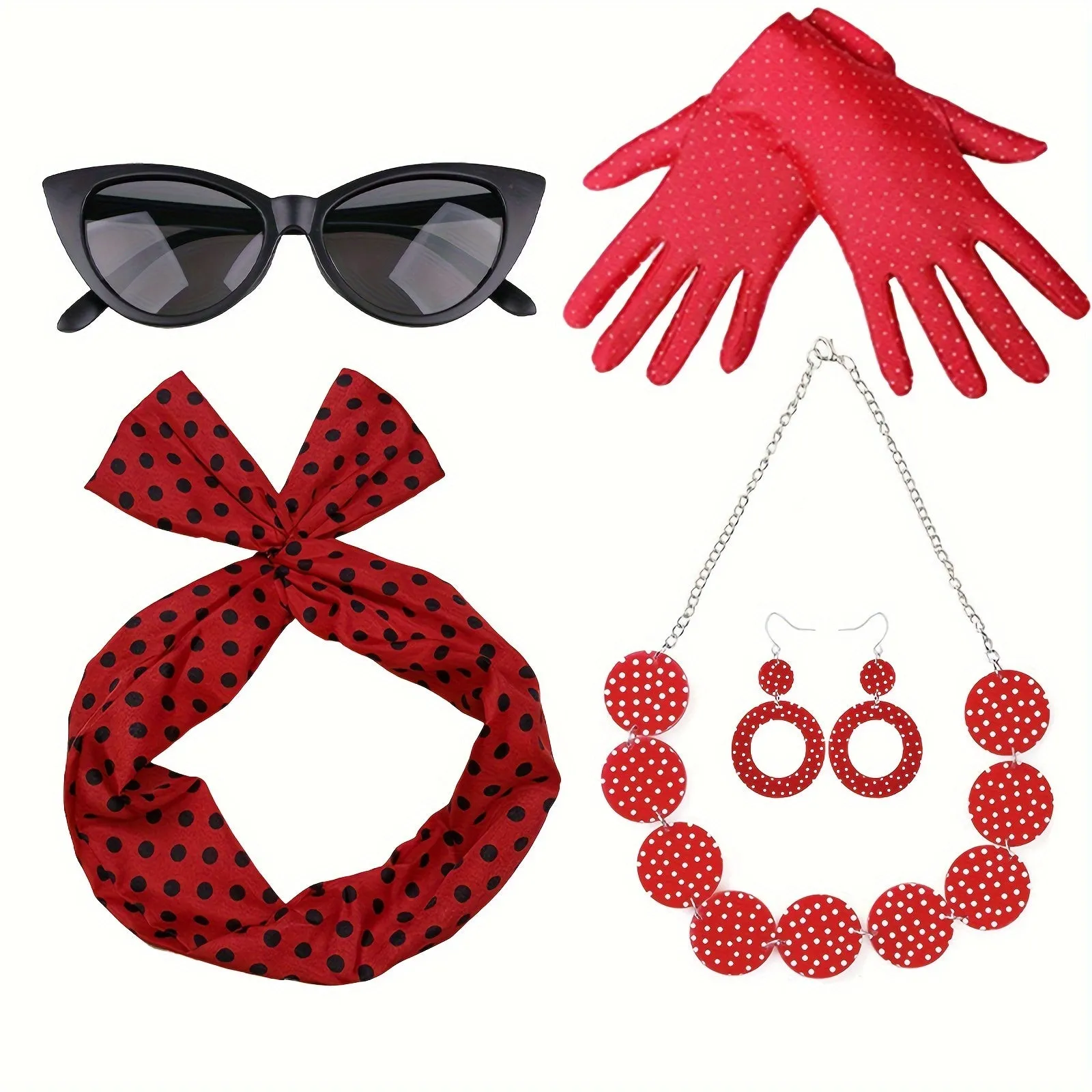 7-Piece 1950s Costume Accessories Set