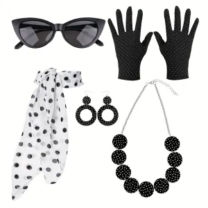 7-Piece 1950s Costume Accessories Set