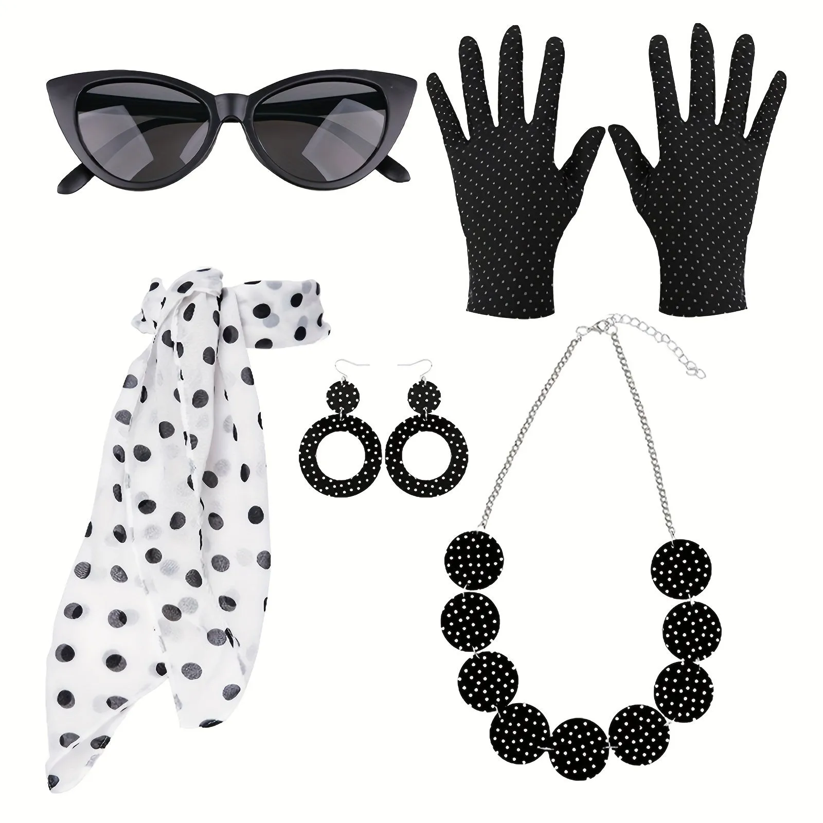 7-Piece 1950s Costume Accessories Set