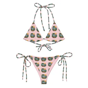 843 Pattern print recycled string bikini