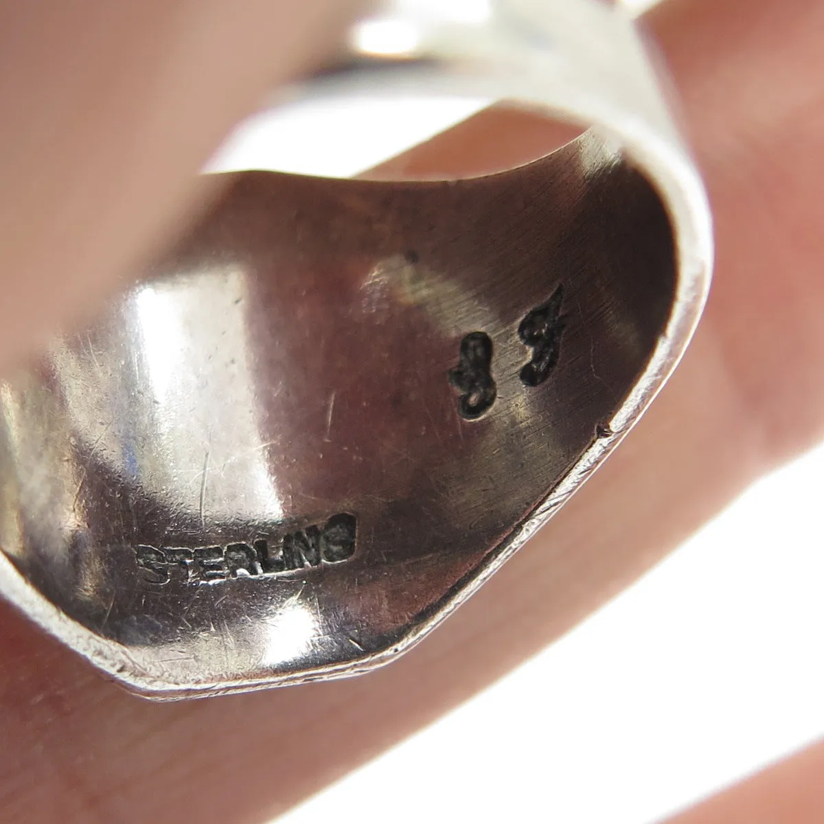 925 Sterling Silver Antique 1947 Enamel Saint Nicholas School Ring Size 6.5