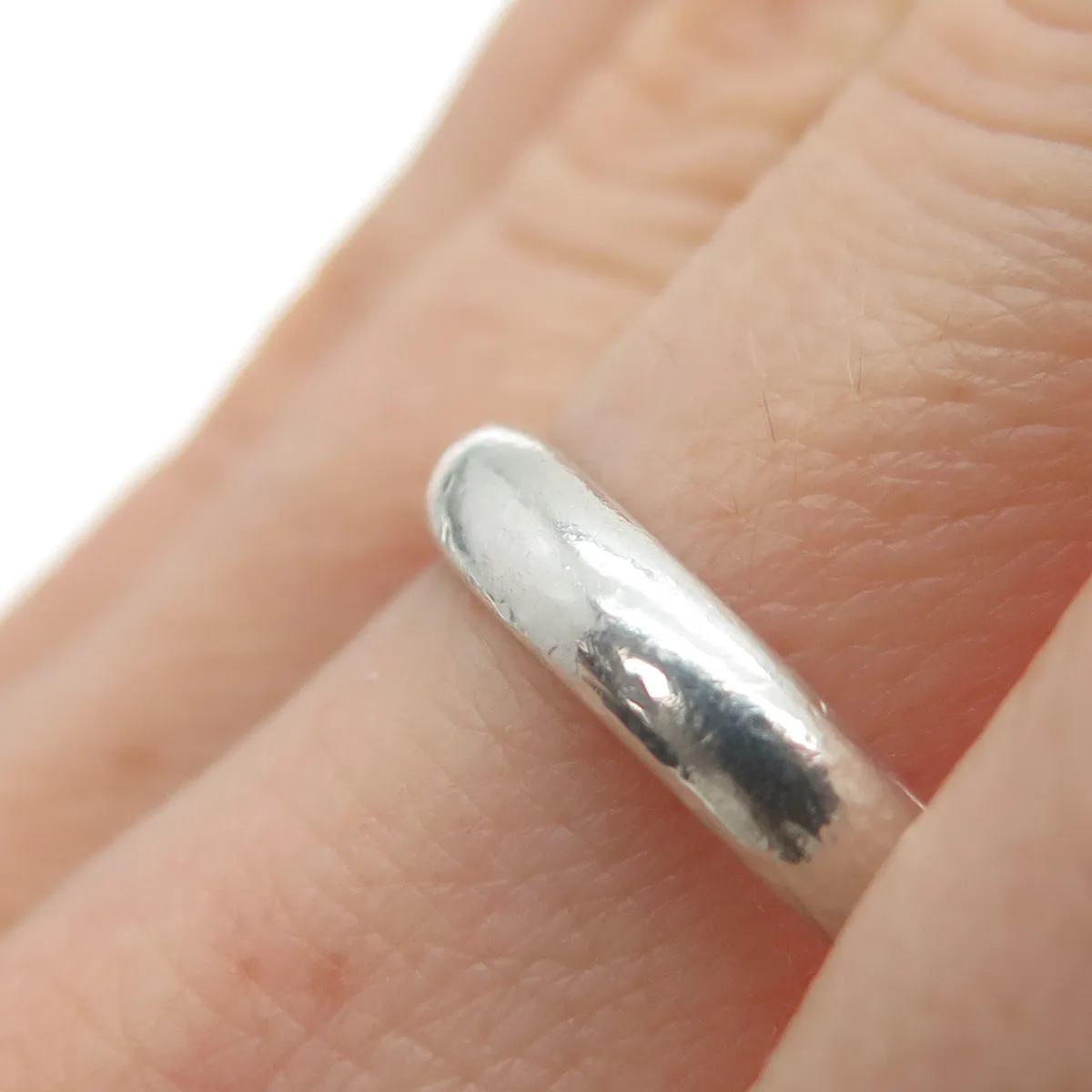 925 Sterling Silver Vintage Classic Wedding Band Ring Size 8.75