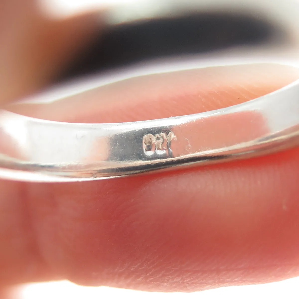 925 Sterling Silver Vintage Classic Wedding Band Ring Size 8.75