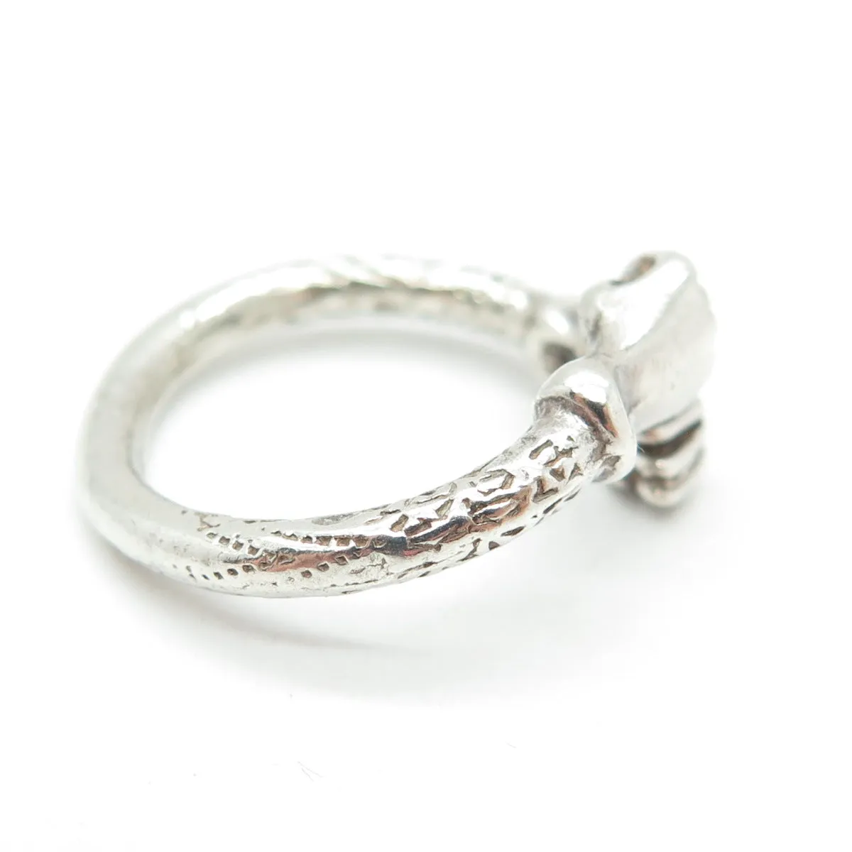 925 Sterling Silver Vintage Friendship Adjustable Ring Size 7.25