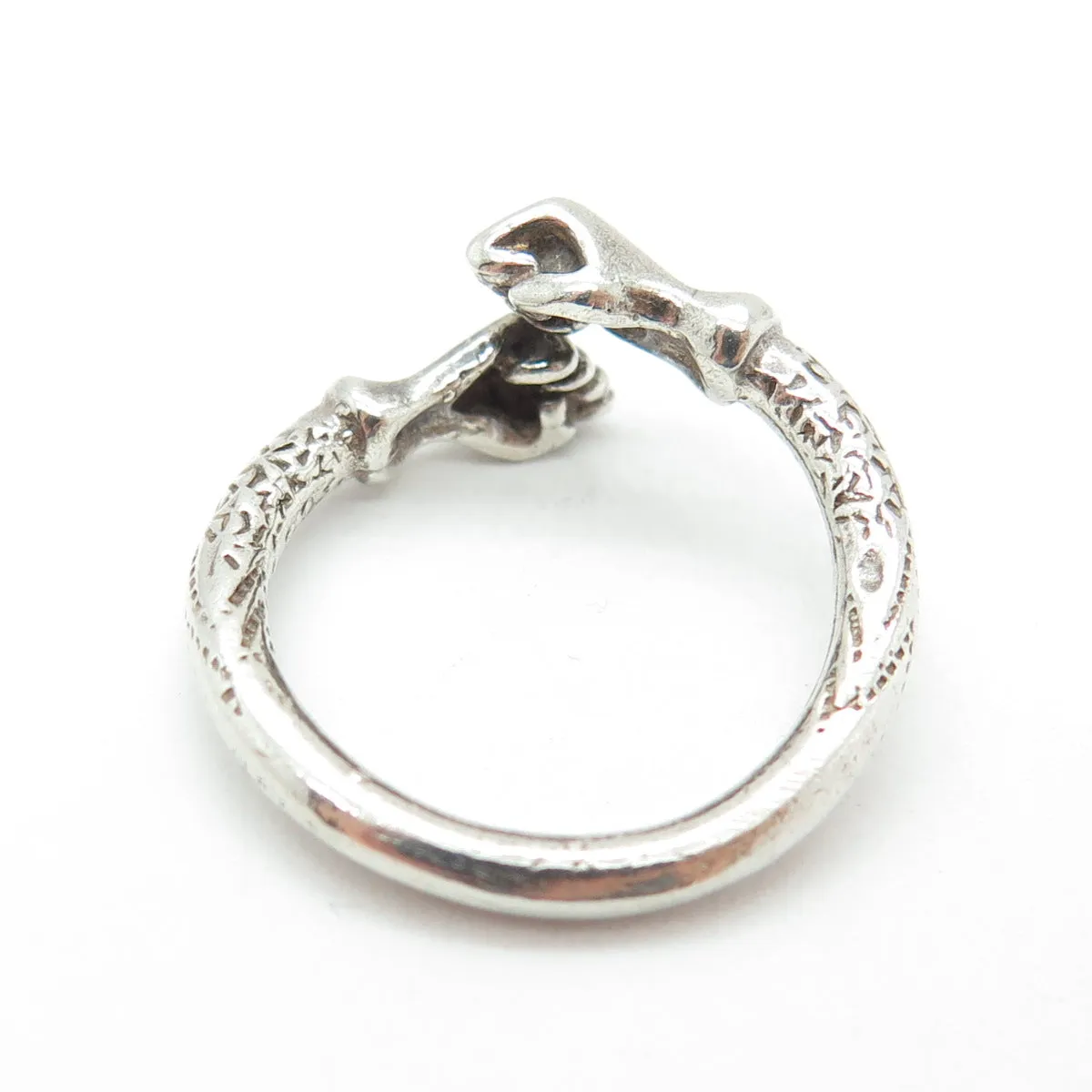 925 Sterling Silver Vintage Friendship Adjustable Ring Size 7.25