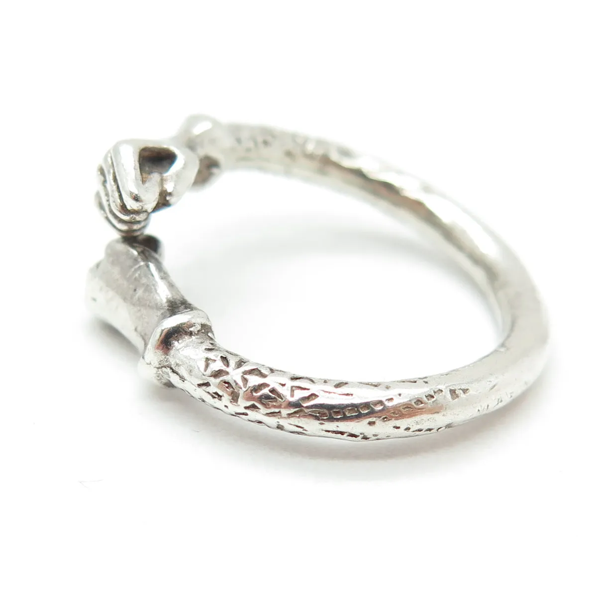 925 Sterling Silver Vintage Friendship Adjustable Ring Size 7.25