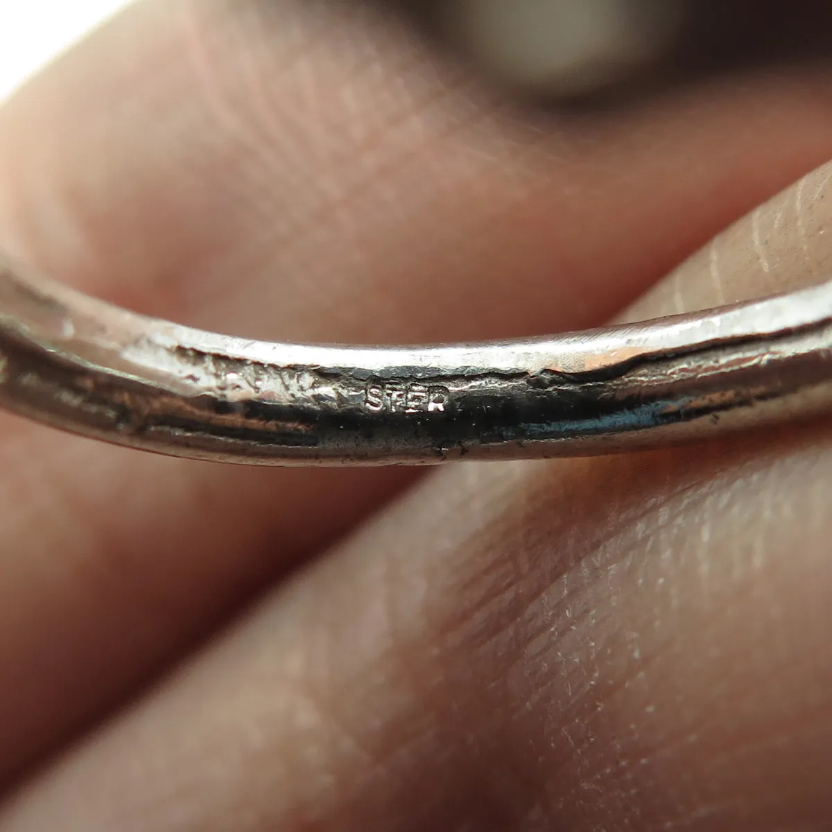 925 Sterling Silver Vintage Friendship Adjustable Ring Size 7.25