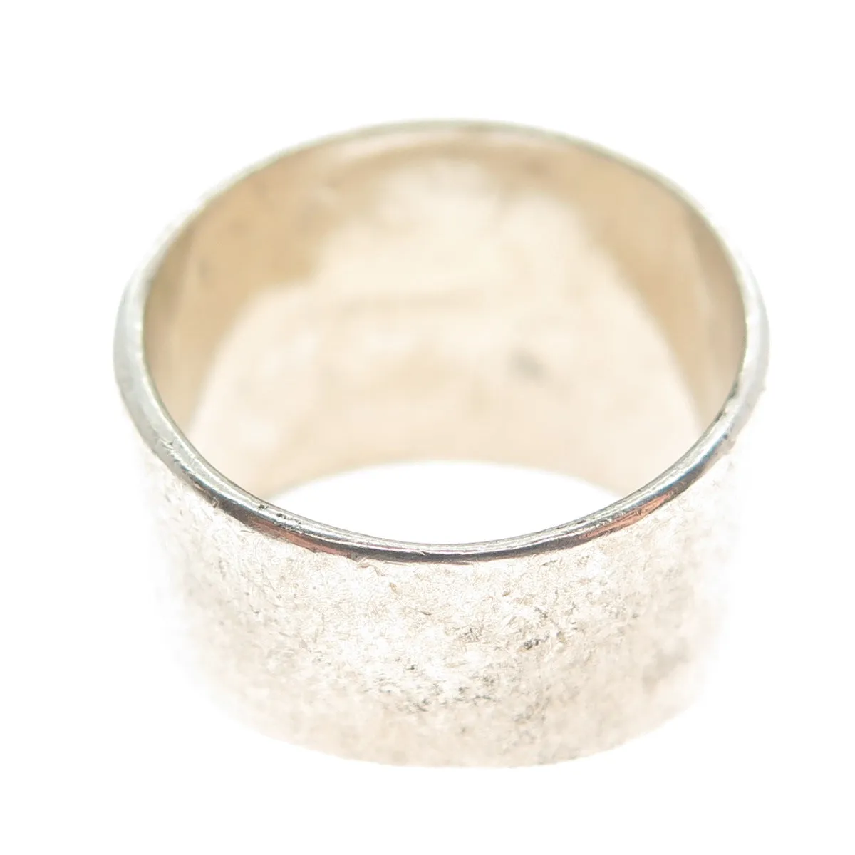 925 Sterling Silver Vintage Lion / Leo Zodiac Sign Wide Ring Size 8.5